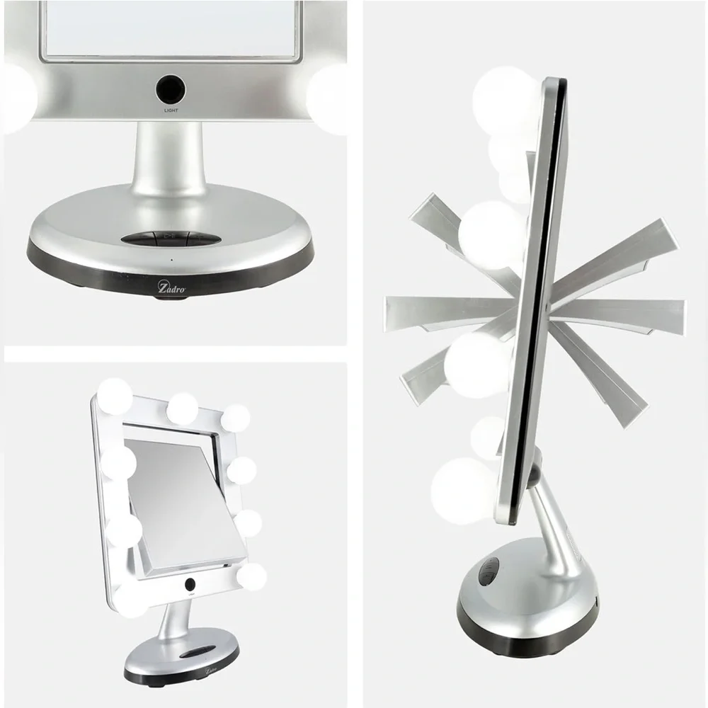 Zadro Melrose LED Variable 3-Color Lighted Dual-Sided/Bluetooth/Makeup Mirror